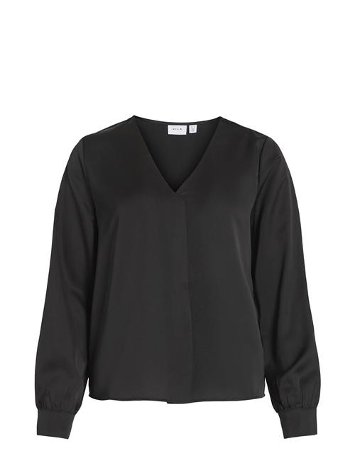 Viellette V-Neck L/S Top - Noos Vila Black