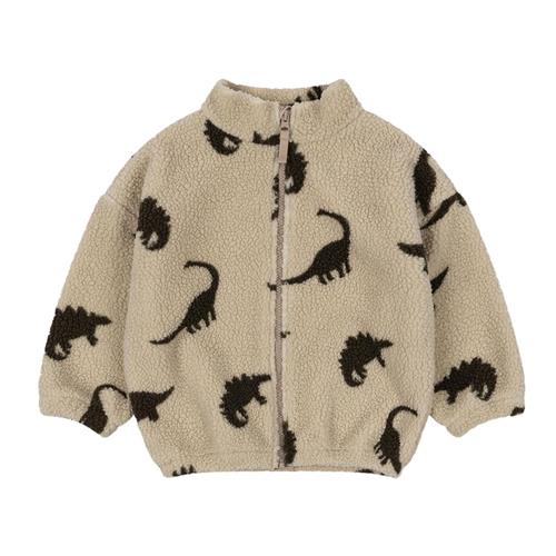 Konges Sløjd JODY TEDDY JACKET GRS DINO SILHOUETTE | Beige | 18 months