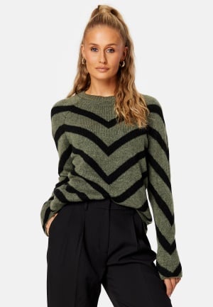 ONLY Onleliza L/S Pullover Knit Lizard Detail:W/ BLACK XL