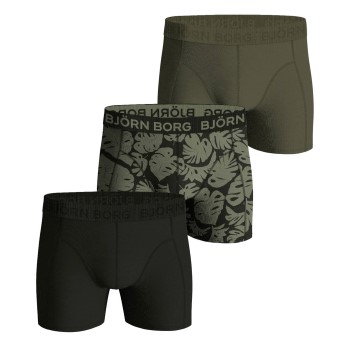 Björn Borg 3P Cotton Stretch Boxer 1721 Militærgrøn  bomuld Large Herre