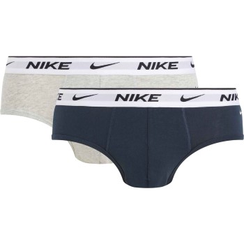 Nike 6P Everyday Cotton Stretch Brief Grå/Blå bomuld Small Herre