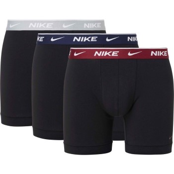 Nike 6P Everyday Essentials Cotton Stretch Boxer Sort/Rød bomuld Large Herre