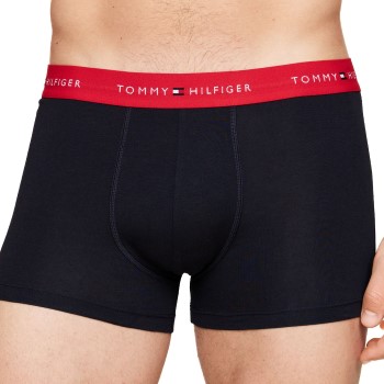 Tommy Hilfiger 3P WB Trunks Sort/Rød bomuld Large Herre