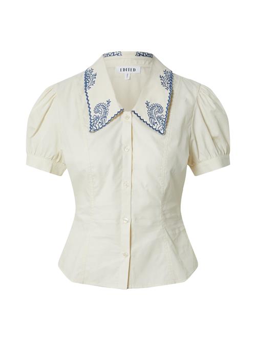 EDITED Bluse 'ALEA'  beige / dueblå