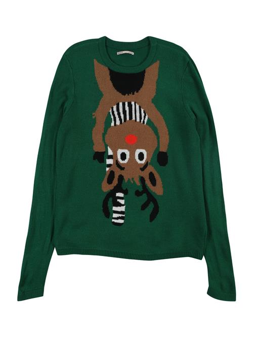 KIDS ONLY Pullover 'XMAS DEER'  beige / grøn / rød / sort / hvid