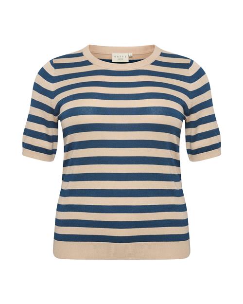 KAFFE CURVE Pullover 'Maji'  beige / petroleum