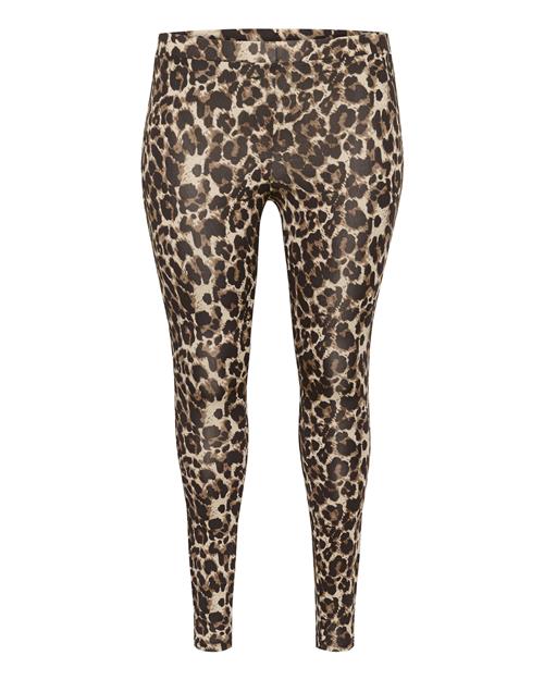 Se KAFFE CURVE Leggings 'Peppi'  sepia / sort ved About You