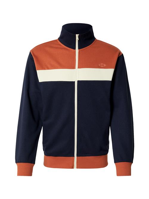 Se INDICODE JEANS Sweatjakke 'Cristiox'  navy / orange / hvid ved About You