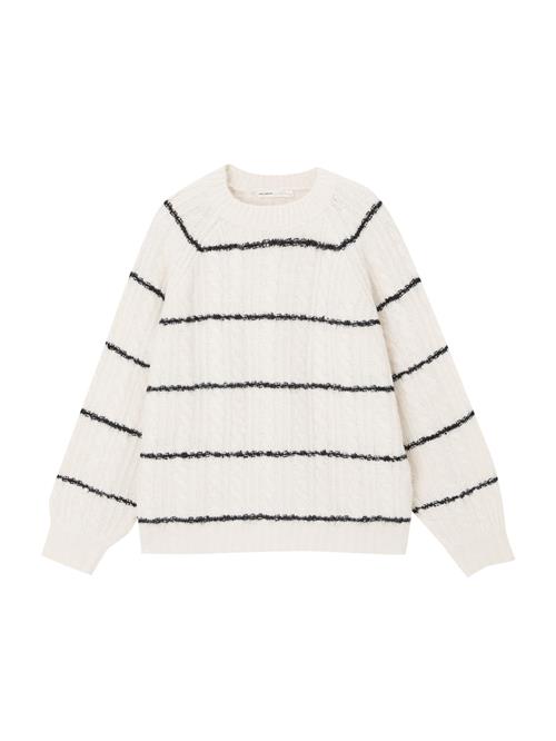 Pull&Bear Pullover  ecru / sort