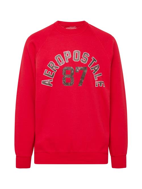 AÉROPOSTALE Sweatshirt  rød / sort / hvid