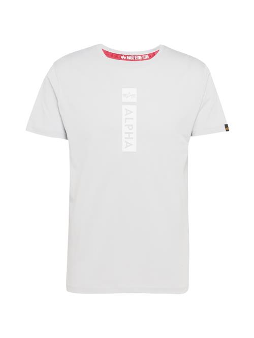 ALPHA INDUSTRIES Bluser & t-shirts  lysegrå / hvid