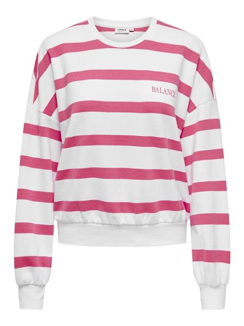 ONLY Sweatshirt 'ASHLEY'  lys pink / hvid