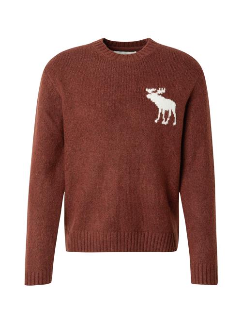 Abercrombie & Fitch Pullover  kastaniebrun / hvid