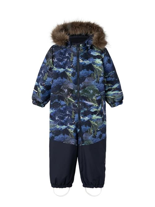 NAME IT Funktionsjakkesæt 'NMMSNOW10'  navy / safir / pastelgrøn / hvid