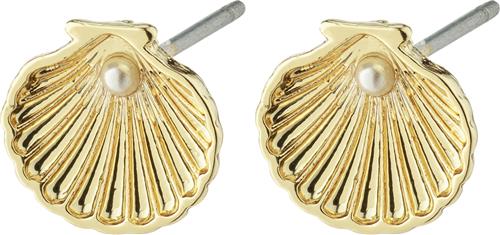 Pilgrim Opal Recycled Seashell Earrings Goldplated one size - Ørestikker hos Magasin