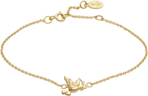 With love darling Peace Bracelet Vermeil (925 Sterling Silver Gold Plated 2. 5 Micron) ONE SIZE - Kædearmbånd Med Vedhæng hos Magasin