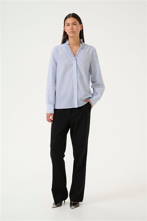 Karen by Simonsen Kbzya Nathasja Shirt Kvinde Grisaille Skjorter Classic Fit Str 44 - hos Magasin