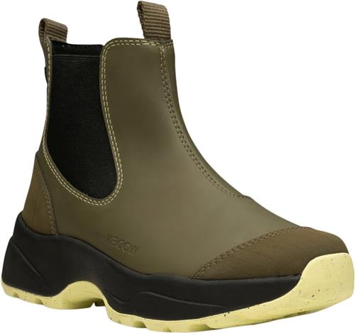 Se Woden Siri Waterproof Kvinde Dark Olive/pale Lime Gummistøvler Str 38 - Gummi hos Magasin ved Magasin