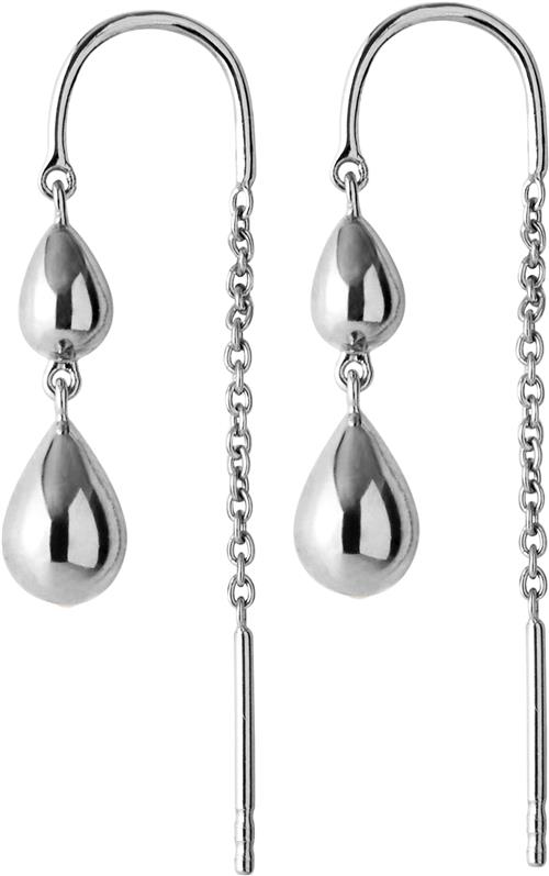 Pernille Corydon Jewellery Rain Earchains Length 26 mm One Size - Ørehænger hos Magasin