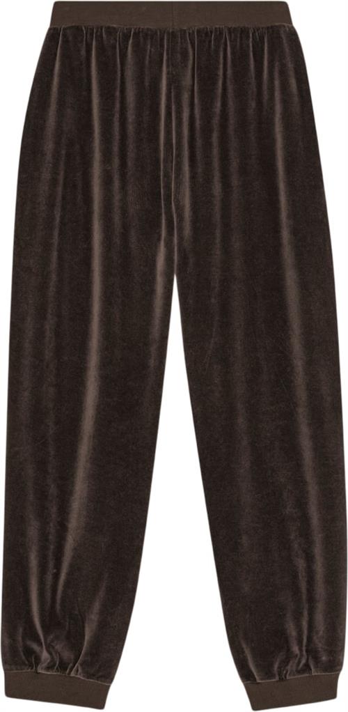 Moshi Moshi Mind Mally Sweatpants Velvet Kvinde Dark Brown Bukser Str M - hos Magasin