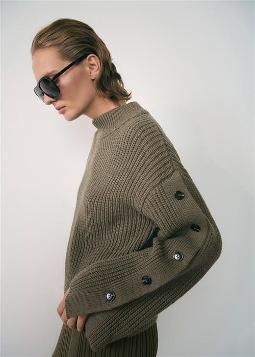 Se MANGO Sweater .- Selma Kvinde Beige - Khaki Sweaters Str XXS - hos Magasin ved Magasin