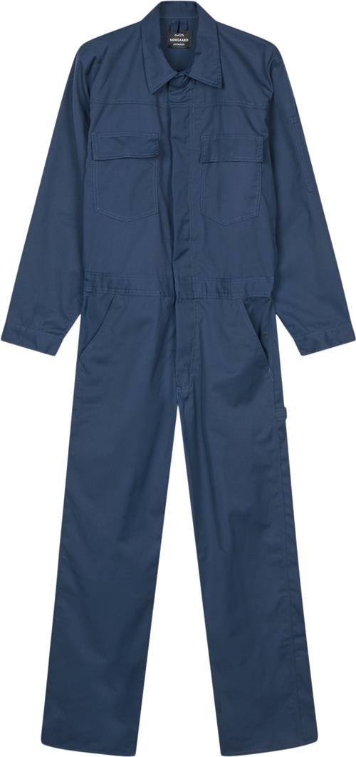 Se Mads Nørgaard - Copenhagen Kansas MN Twill Boilersuit Mand Blå Casual Bukser Str 52 - hos Magasin ved Magasin