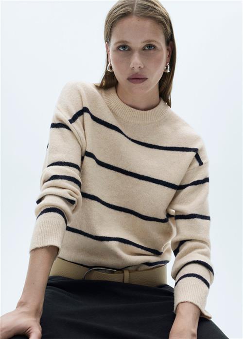 Se MANGO Sweater .- Marina Kvinde Lt Pastel Brown Sweaters Str M - hos Magasin ved Magasin