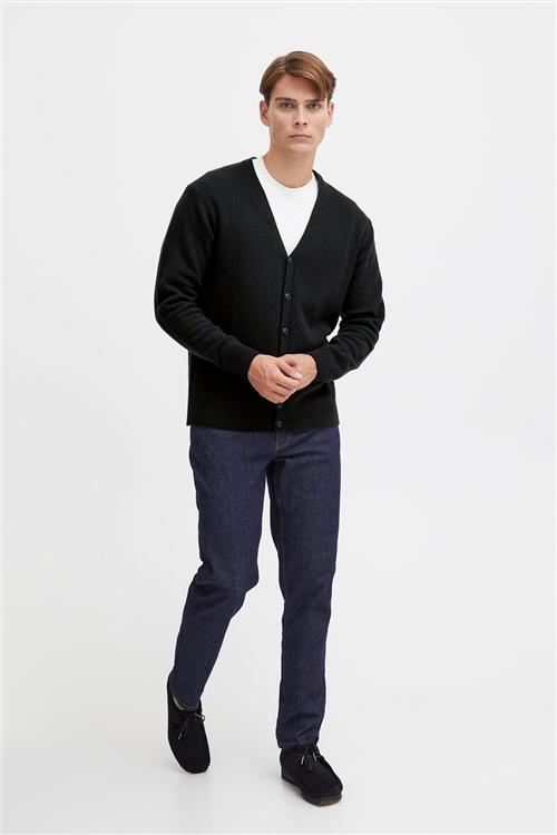 Se Casual Friday Cfkarl Lambswool Cardigan Mand Dark Navy Cardigans Regular Fit Str XL - hos Magasin ved Magasin