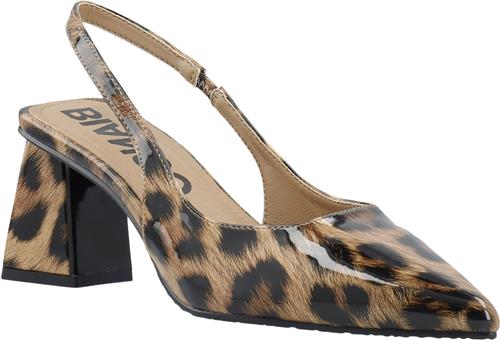 Bianco Biamaralyn Slingback Patent Kvinde Leo Print Slingbacks Str 39 - hos Magasin