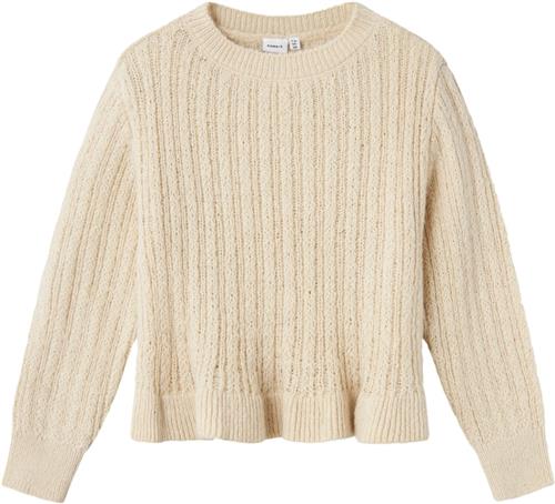 Se Name It Nkfroway LS Knit Str 122/128 - Summer Sand Strik hos Magasin ved Magasin