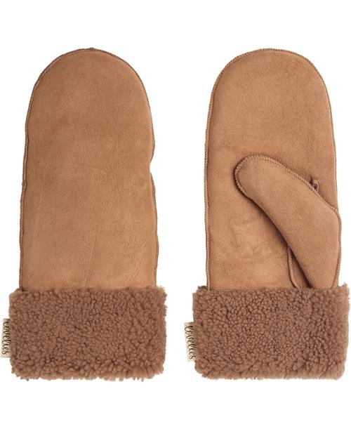 Lovelies Belukta Mittens - Sheep Suede With Curly Shearling Around M - Vanter hos Magasin