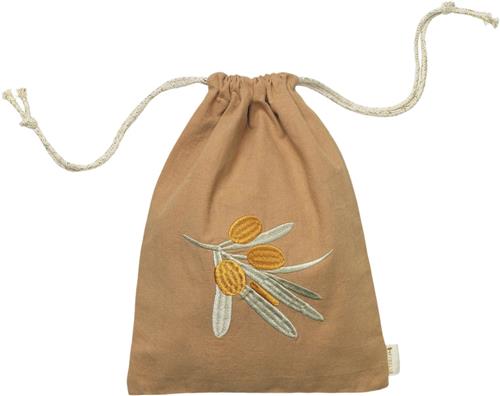 Se Fabelab Gift Bag Buckthorn Embroidery - Caramel One Size - Tasker hos Magasin ved Magasin