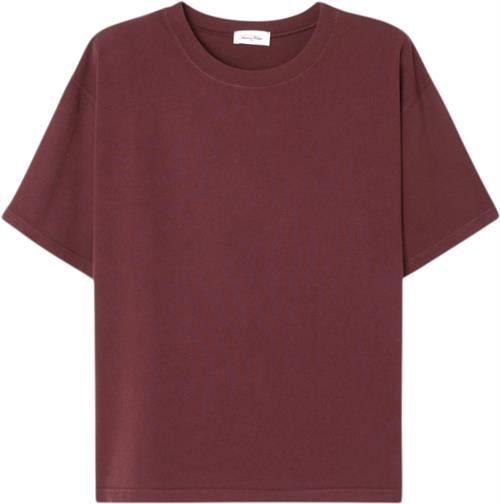 American Vintage Fiz02ah24 Kvinde Burgundy Kortærmede T-shirts Str S - Bomuld hos Magasin