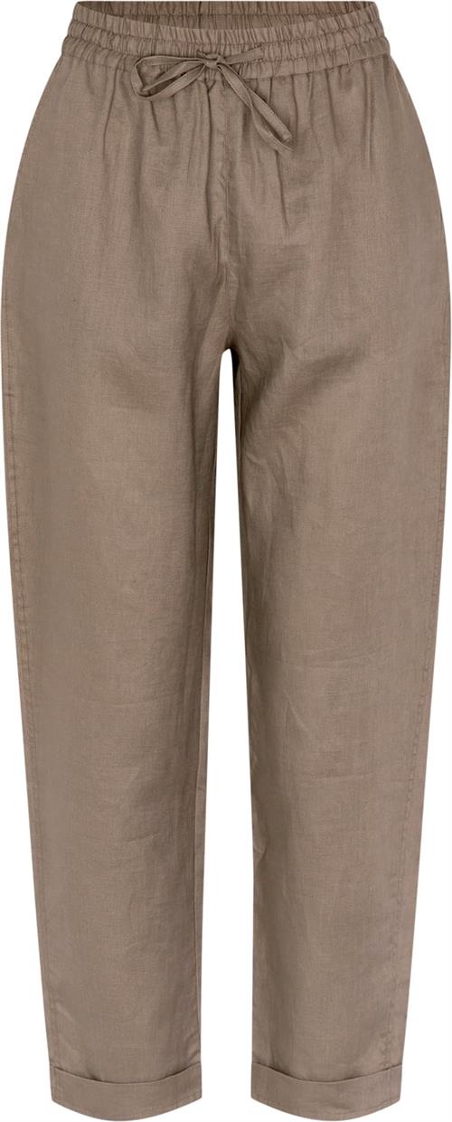 Rosemunde Linen Trousers Kvinde Koala Bukser Med Lige Ben Str 38 - hos Magasin