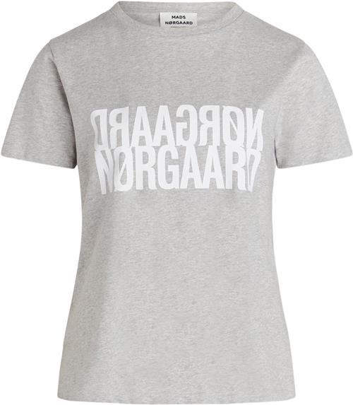 Mads Nørgaard - Copenhagen Single Organic Trenda P Tee FAV Kvinde Light Grey Melange Kortærmede T-shirts Regular Fit Str S - Bomuld hos Magasin