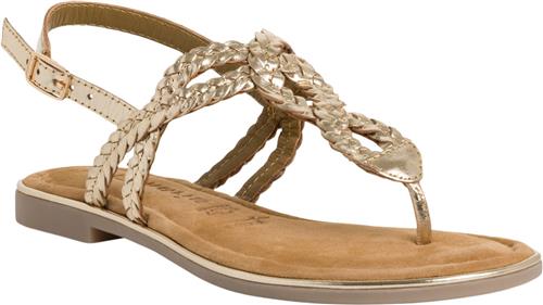 Se Tamaris 128155-42 Kvinde Light Gold Flade Sandaler Str 38 - hos Magasin ved Magasin