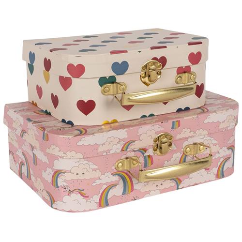 Se Konges Sløjd 2 Pack Suitcase Fsc Rainbow | Lyserød | 0 ved Babyshop