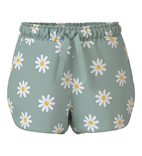 Name It Shorts - Noos - NmfVigga - Silt Green/Daisy Flowers