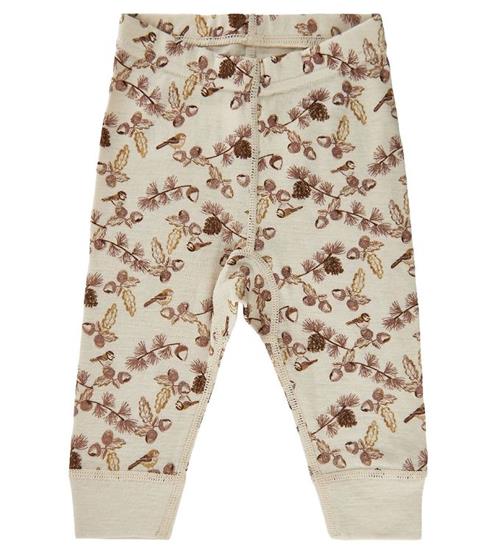 Se CeLaVi Leggings - Uld - Burlwood m. Print ved KidsWorld