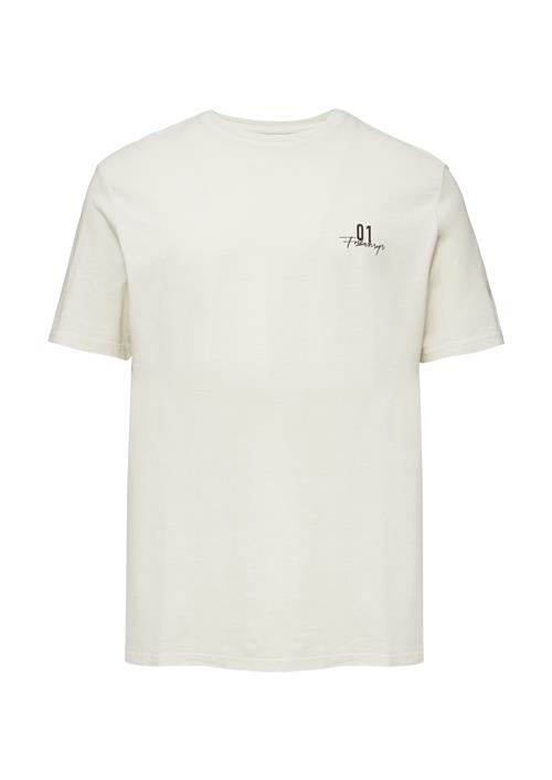 QS Bluser & t-shirts  beige / sort