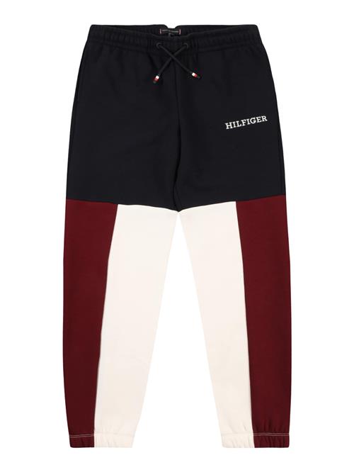 Se TOMMY HILFIGER Bukser  navy / rubinrød / offwhite ved About You