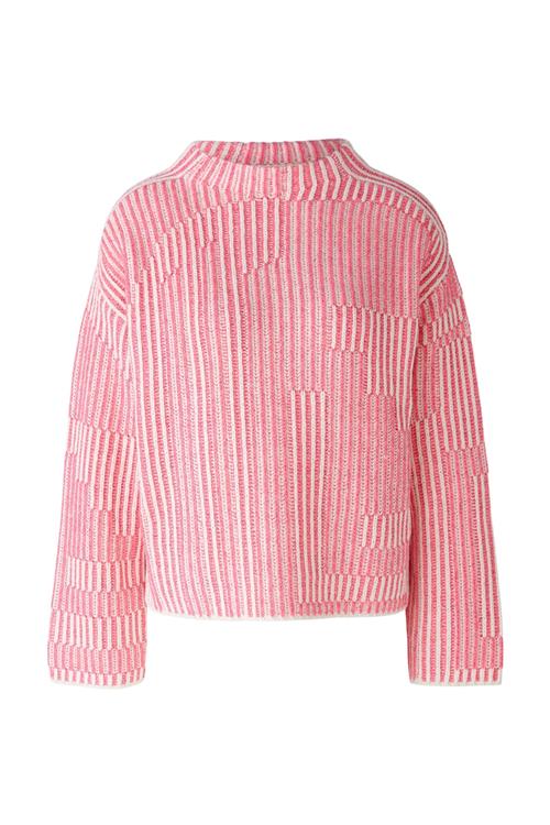 OUI Pullover  lys pink / hvid