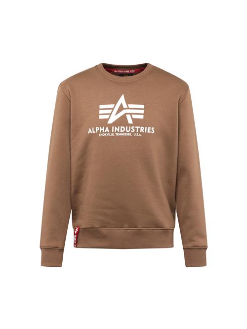 ALPHA INDUSTRIES Sweatshirt  taupe / hvid