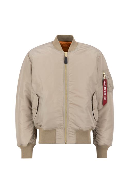 ALPHA INDUSTRIES Overgangsjakke 'MA-1'  sand / rød / hvid