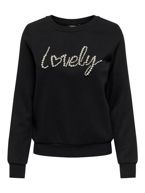 Se ONLY Sweatshirt 'ONLAMY'  sort / hvid ved About You