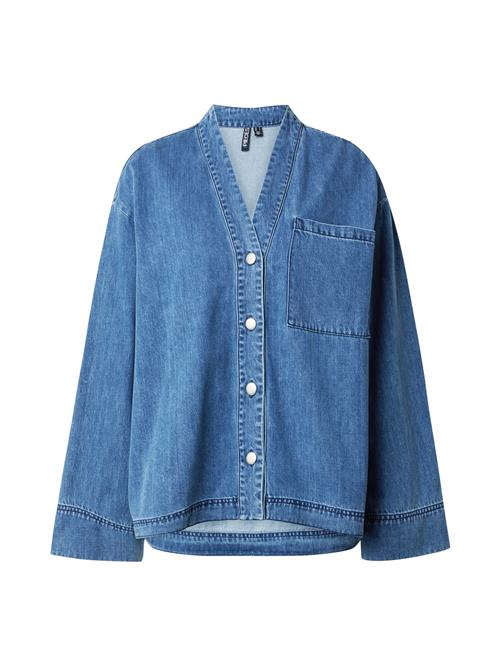 PIECES Bluse  blue denim