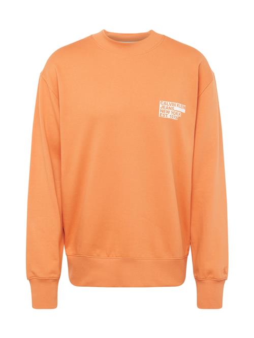 Calvin Klein Jeans Sweatshirt  mørkebeige / orange / hvid