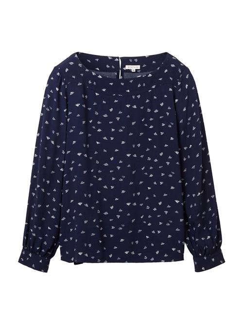 Se TOM TAILOR Bluse  navy / hvid ved About You