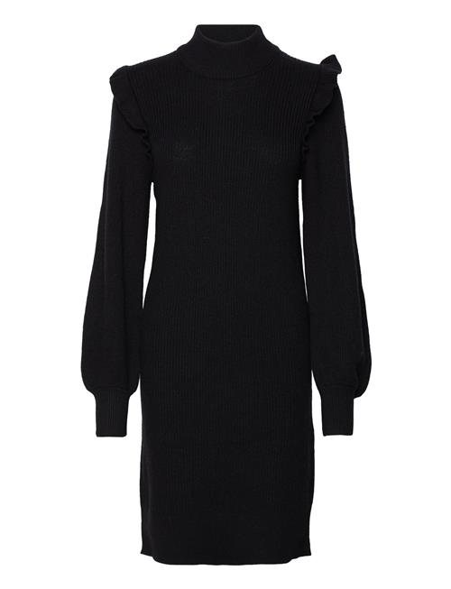 Object Objmalena L/S Ruffle Knit Dress Object Black