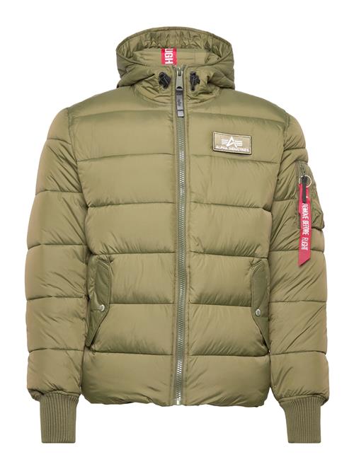 Se Alpha Industries Hooded Puffer Alpha Fd Alpha Industries Green ved Booztlet